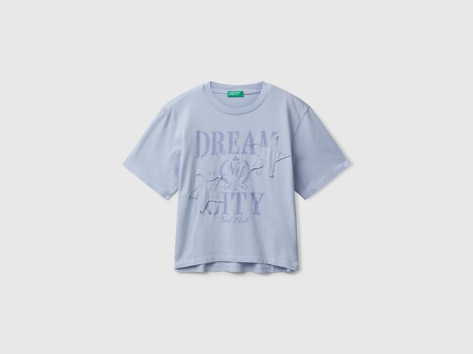 Benetton, T-shirt Avec Imprimé Et Patch, Taille: S, Bleu Clair, Enfants - United Colors of Benetton - Modalova