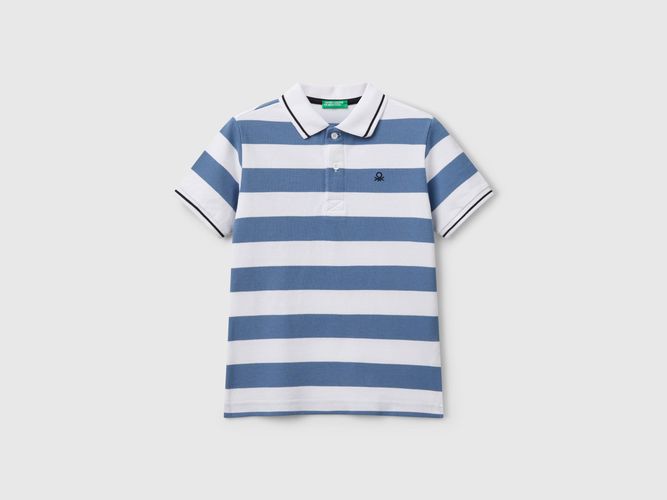 Benetton, Polo Rayé À Manches Courtes, taille 2XL, Bleu Clair, Enfants - United Colors of Benetton - Modalova