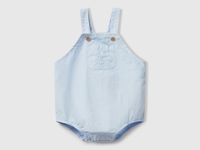 Benetton, Barboteuse Salopette 100% Coton, taille 1-3, Bleu Ciel, Enfants - United Colors of Benetton - Modalova