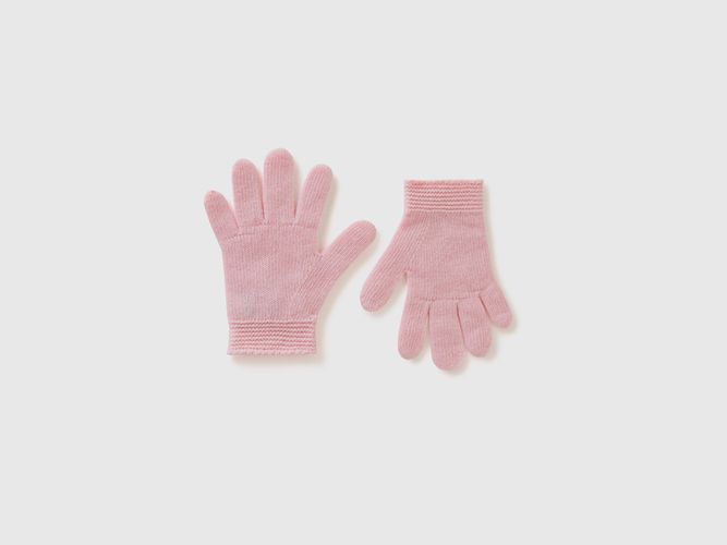 Benetton, Gants En Mélange De Laine Stretch, taille 1-3, Rose, Enfants - United Colors of Benetton - Modalova