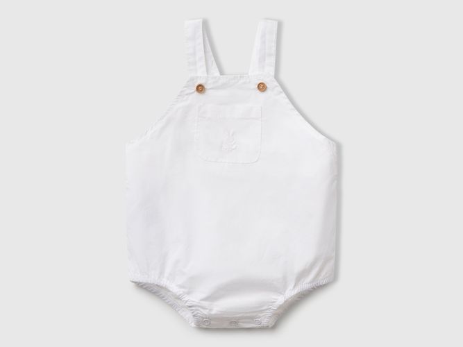 Benetton, Barboteuse Salopette 100% Coton, taille 3-6, Blanc, Enfants - United Colors of Benetton - Modalova
