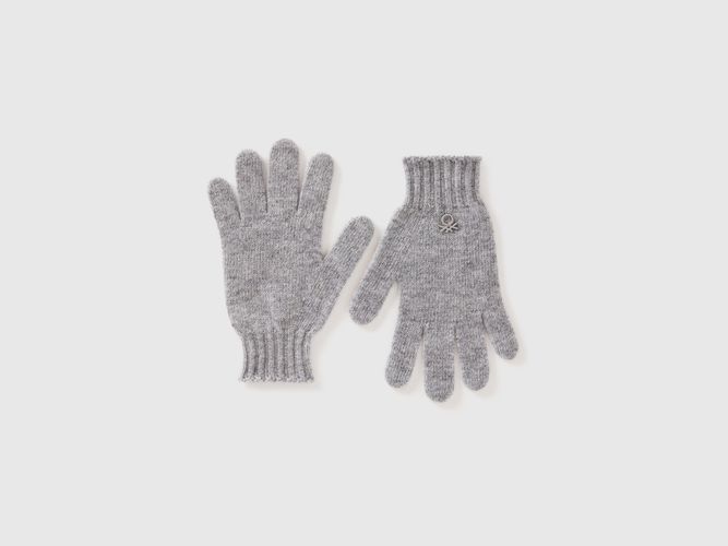 Benetton, Gants En Laine Mélangée, taille XL-3XL, Gris Clair, Enfants - United Colors of Benetton - Modalova