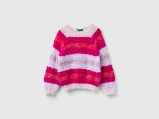 Benetton, Pull Rayé En Fourrure Synthétique, taille 12-18, Multicolore, Enfants - United Colors of Benetton - Modalova