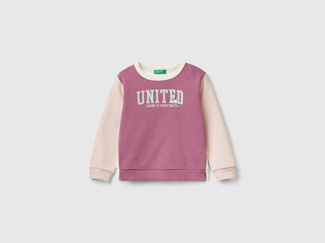 Benetton, Sweat-shirt Fermé Avec Imprimé Glitter, taille 12-18, Multicolore, Enfants - United Colors of Benetton - Modalova