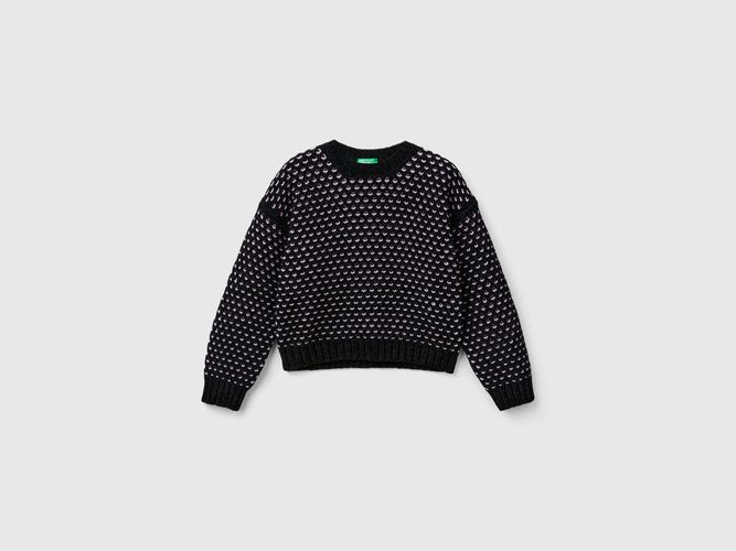 Benetton, Pull Boxy En Chenille, taille 2XL, Noir, Enfants - United Colors of Benetton - Modalova