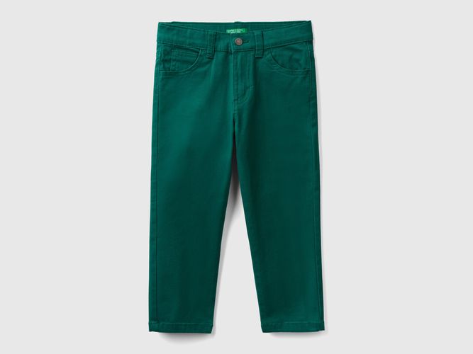 Benetton, Pantalon Stretch À Cinq Poches, taille 12-18, Vert Foncé, Enfants - United Colors of Benetton - Modalova