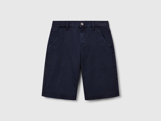 Benetton, Bermuda Coupe Classique Effet Denim, taille S, Bleu Foncé, Enfants - United Colors of Benetton - Modalova