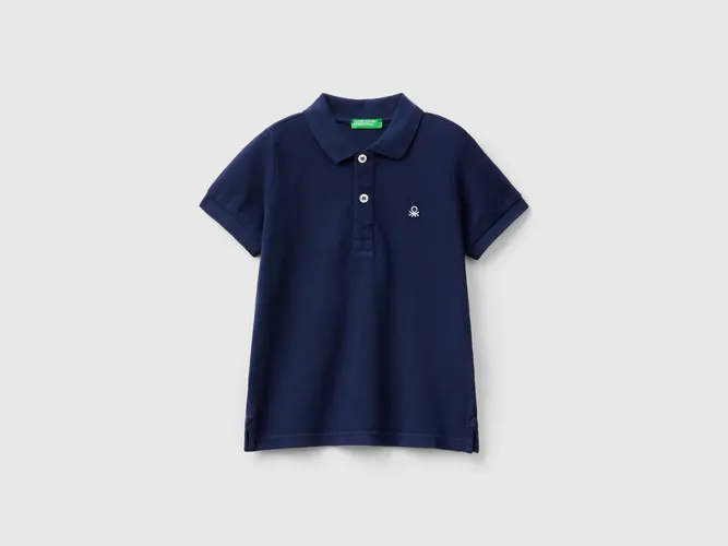 Benetton, Polo À Manches Courtes En Coton Bio, taille 12-18, Bleu Foncé, Enfants - United Colors of Benetton - Modalova