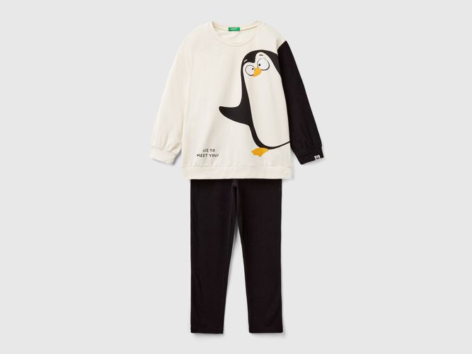 Benetton, Pyjama À Imprimé Pingouin, taille 18-24, Multicolore, Enfants - United Colors of Benetton - Modalova