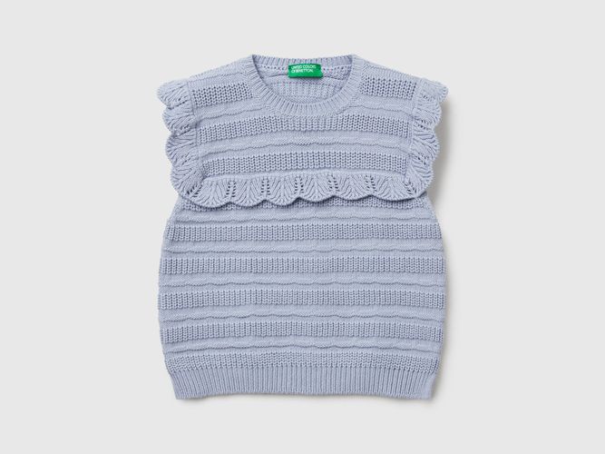 Benetton, Gilet À Volant, taille 18-24, Bleu Pervenche, Enfants - United Colors of Benetton - Modalova