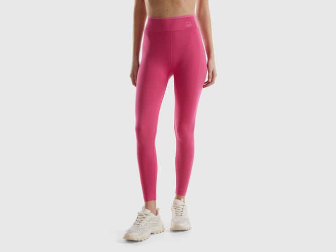 Benetton, Leggings Lunghi Sportivi Senza Cuciture, taglia L, Fucsia, Donna - United Colors of Benetton - Modalova