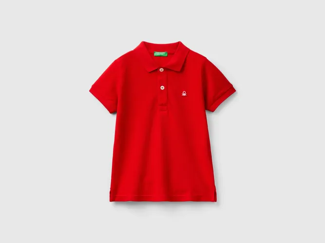 Benetton, Polo À Manches Courtes En Coton Bio, taille 12-18, Rouge, Enfants - United Colors of Benetton - Modalova