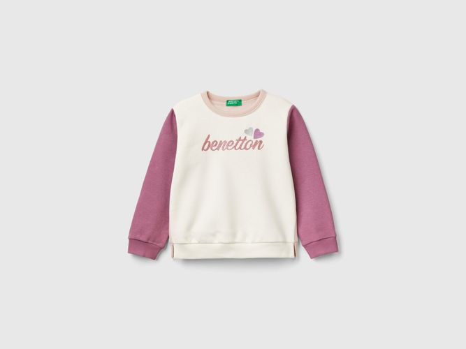 Benetton, Sweat-shirt Fermé Avec Imprimé Glitter, taille 12-18, Multicolore, Enfants - United Colors of Benetton - Modalova