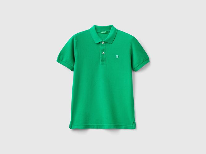 Benetton, Polo Ajusté En 100 % Coton Bio, taille 2XL, Vert, Enfants - United Colors of Benetton - Modalova