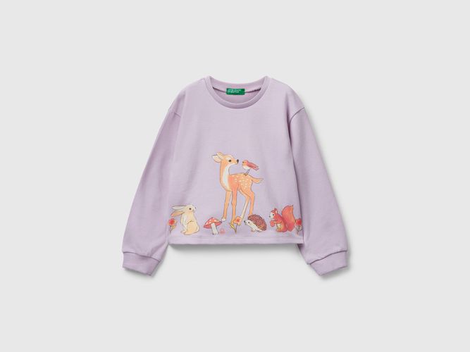 Benetton, Sweat-shirt À Imprimé Animalier, taille 12-18,, Enfants - United Colors of Benetton - Modalova