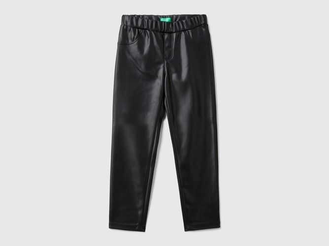 Benetton, Pantalon Slim En Tissu Enduit, taille 12-18, Noir, Enfants - United Colors of Benetton - Modalova