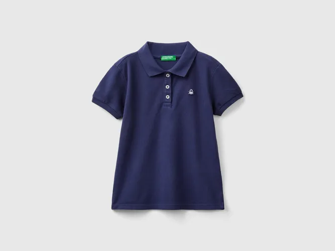 Benetton, Polo À Manches Courtes En Coton Bio, taille 2XL, Bleu Foncé, Enfants - United Colors of Benetton - Modalova