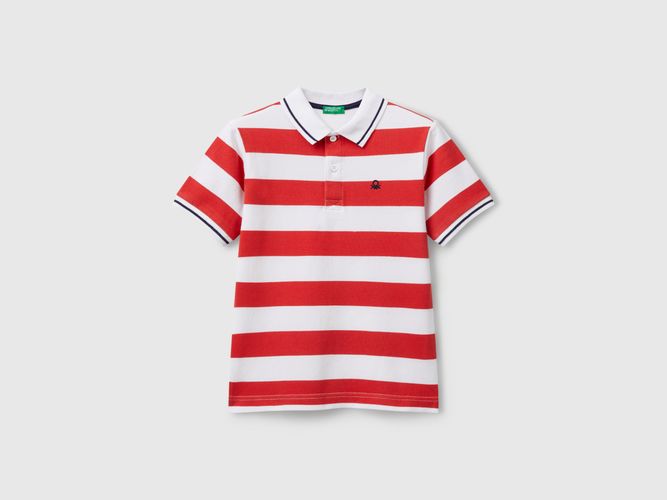Benetton, Polo Rayé À Manches Courtes, taille 2XL, Rouge, Enfants - United Colors of Benetton - Modalova