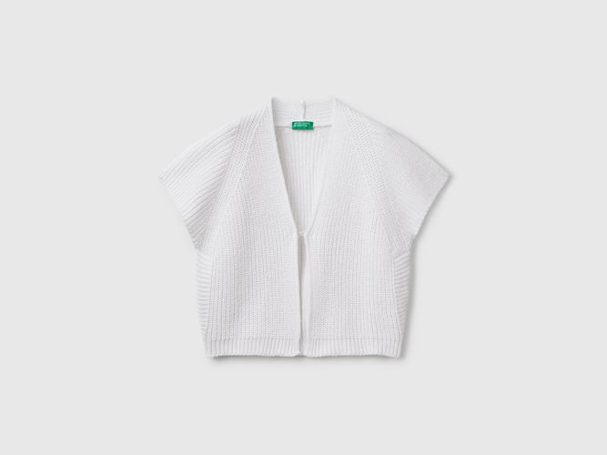 Benetton, Cardigan À Manches Courtes, taille 2XL, Blanc, Enfants - United Colors of Benetton - Modalova