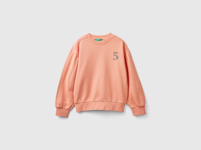 Benetton, Sweat À Imprimé Devant Et Derrière, taille 2XL, Rose Pêche, Enfants - United Colors of Benetton - Modalova