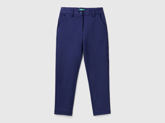 Benetton, Pantalon Slim En Viscose Mélangée, taille 2XL, Bleu Foncé, Enfants - United Colors of Benetton - Modalova