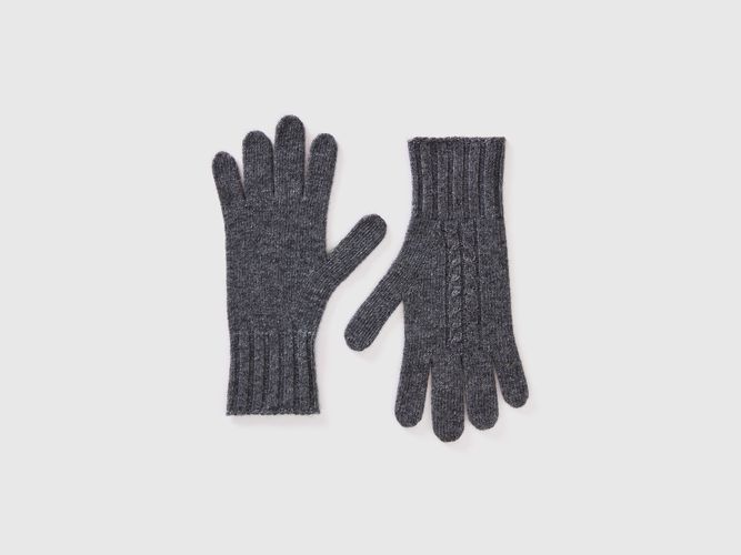 Benetton, Gants Tressés, taille OS, Gris Foncé - United Colors of Benetton - Modalova