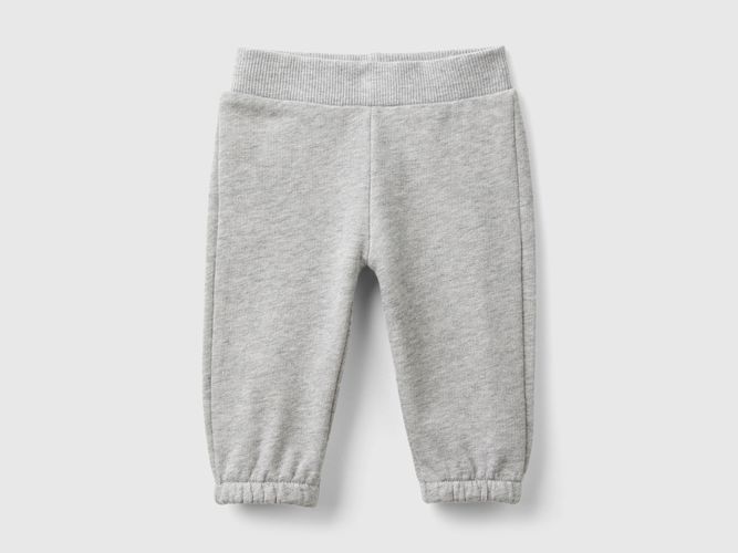 Benetton, Pantalon En Molleton De Coton Bio, taille 0-1, Gris Clair, Enfants - United Colors of Benetton - Modalova