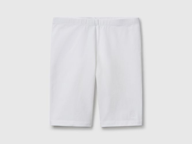 Benetton, Legging Court En Coton Stretch, taille 2XL, Blanc, Enfants - United Colors of Benetton - Modalova