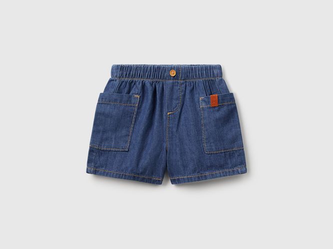 Benetton, Short En Jean Léger, taille 1-3, Bleu Foncé, Enfants - United Colors of Benetton - Modalova