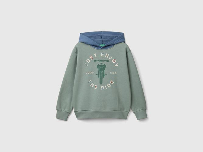 Benetton, Sweat À Capuche Et Imprimé, taille 2XL, Vert Clair, Enfants - United Colors of Benetton - Modalova