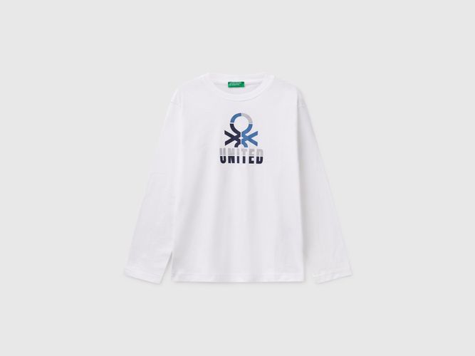 Benetton, T-shirt En Coton, taille 2XL, Blanc, Enfants - United Colors of Benetton - Modalova