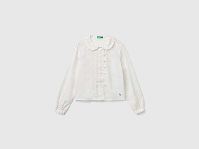 Benetton, Chemise En Viscose Mélangée, taille 2XL, Crème, Enfants - United Colors of Benetton - Modalova