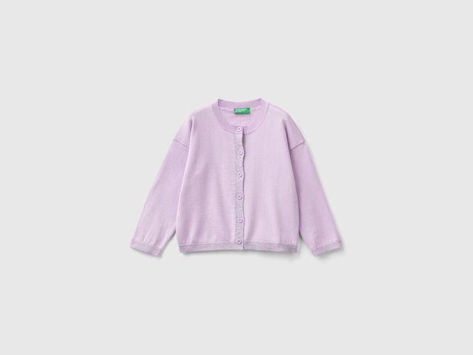 Benetton, Gilet Avec Lurex En Pur Coton, taille 12-18, Lilas, Enfants - United Colors of Benetton - Modalova