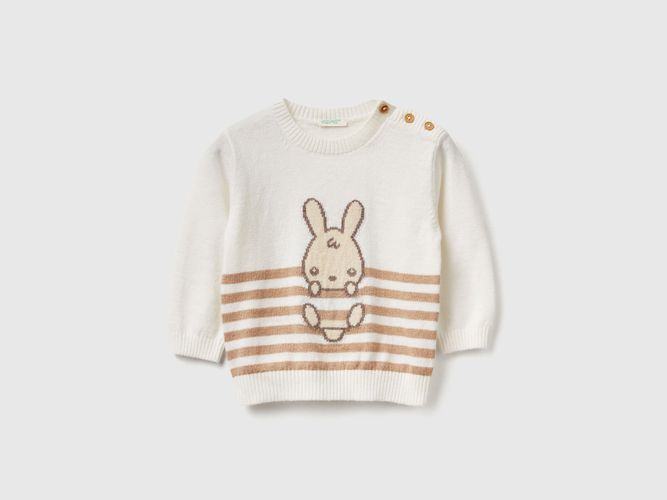 Benetton, Pull Avec Incrustation, Taille: 0-1, Crème, Kids - United Colors of Benetton - Modalova