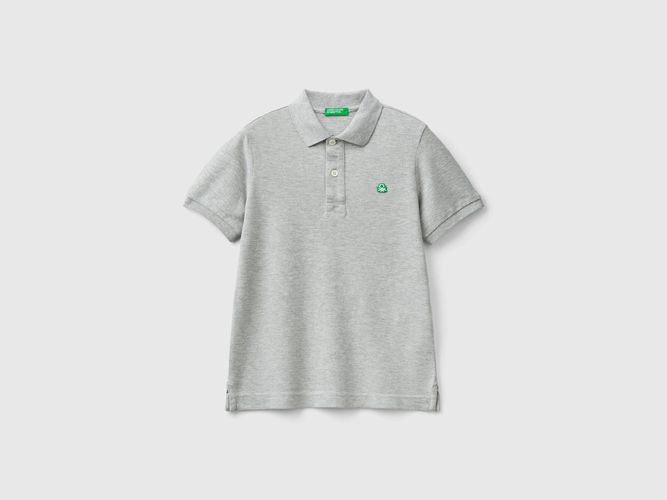 Benetton, Polo Ajusté En 100 % Coton Bio, taille 2XL, Gris Clair, Enfants - United Colors of Benetton - Modalova