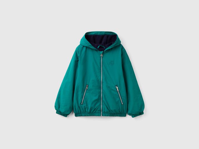 Benetton, Blouson En Nylon À Capuche, taille 2XL, Vert Foncé, Enfants - United Colors of Benetton - Modalova