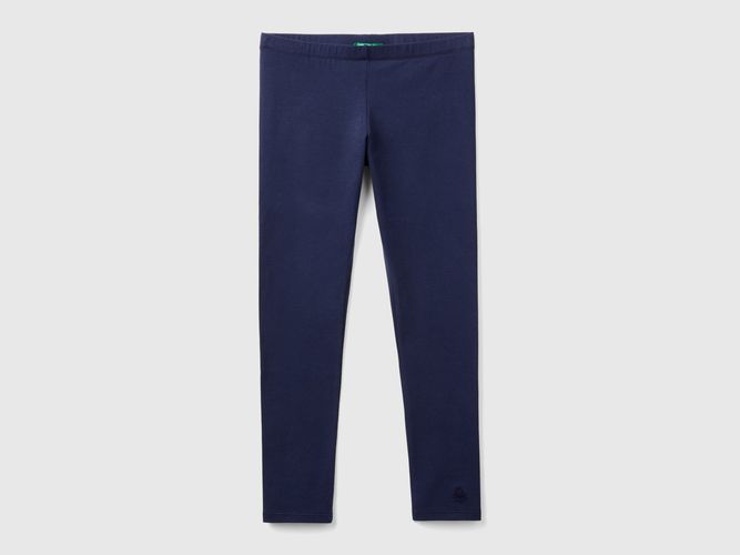 Benetton, Legging En Coton Stretch À Logo, taille 2XL, Bleu Foncé, Enfants - United Colors of Benetton - Modalova