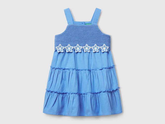Benetton, Robe À Fleurs En Macramé, taille 12-18, Bleu Ciel, Enfants - United Colors of Benetton - Modalova