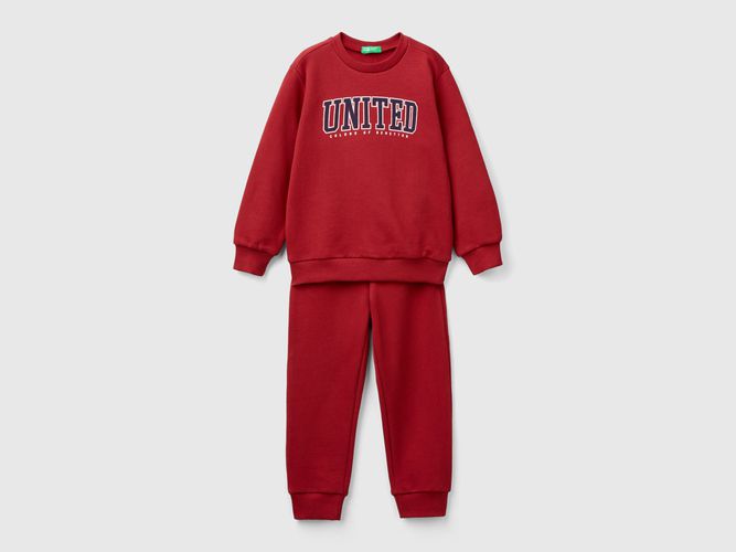 Benetton, Survêtement En Molleton Avec Logo, taille 12-18, Rouge, Enfants - United Colors of Benetton - Modalova