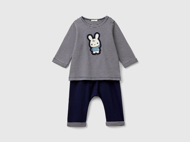 Benetton, Ensemble 100 % Coton Bio, taille 0-1, Bleu Foncé, Enfants - United Colors of Benetton - Modalova