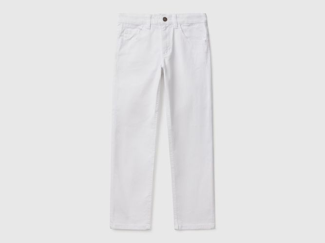 Benetton, Pantalon Slim Cinq Poches, taille 2XL, Blanc, Enfants - United Colors of Benetton - Modalova