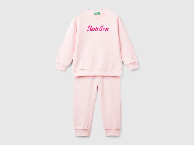 Benetton, Survêtement En Molleton Avec Logo, taille 12-18, Rose, Enfants - United Colors of Benetton - Modalova