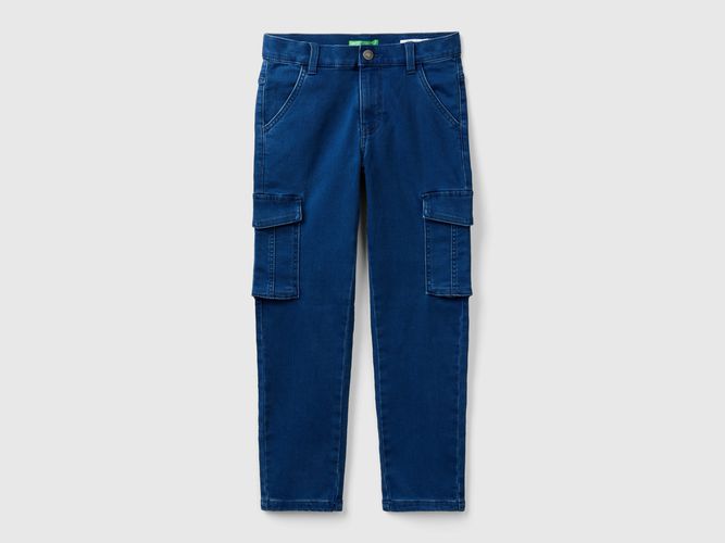 Benetton, Jeans Slim À Grandes Poches, taille 2XL, Bleu, Enfants - United Colors of Benetton - Modalova