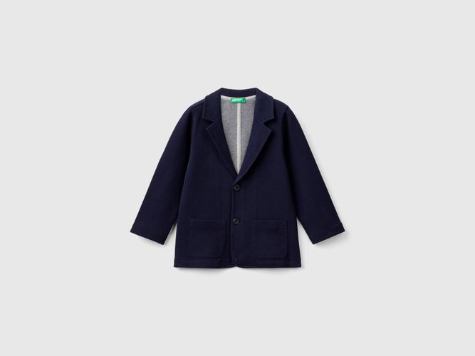 Benetton, Blazer En Molleton À Poches, taille 18-24, Bleu Foncé, Enfants - United Colors of Benetton - Modalova