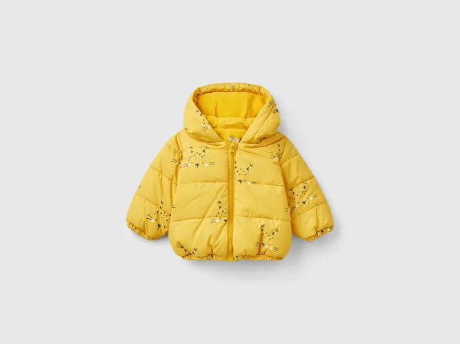 Benetton, Blouson Zippé À Capuche Et Motif, taille 1-3, Jaune, Enfants - United Colors of Benetton - Modalova