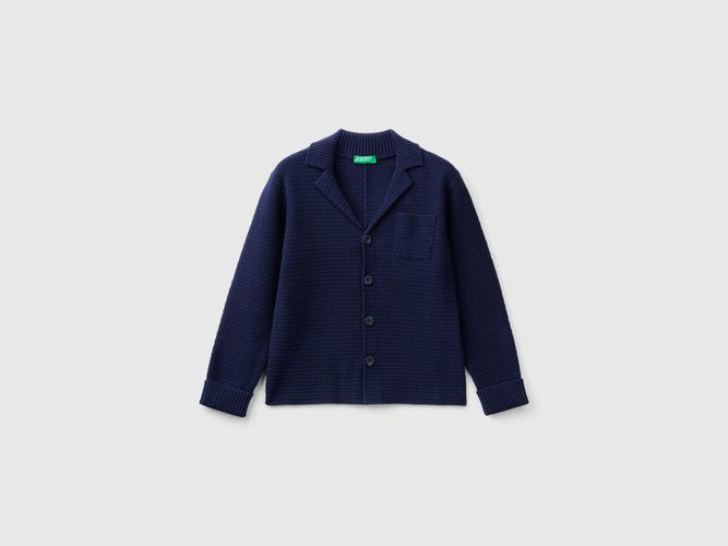 Benetton, Blazer In Misto Cotone, taglia 2XL, Blu Scuro, Bambini - United Colors of Benetton - Modalova