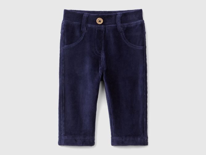 Benetton, Pantalon En Chenille Stretch, taille 1-3, Bleu Foncé, Enfants - United Colors of Benetton - Modalova