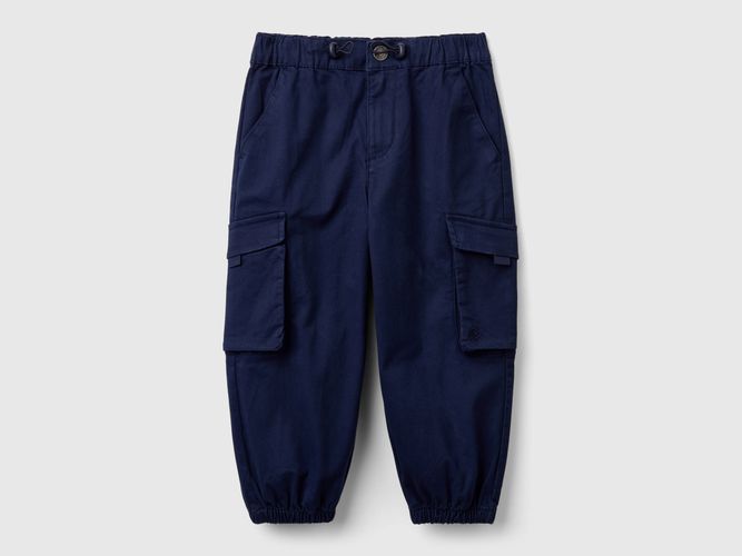 Benetton, Pantalon Parachute En Coton Stretch, taille 12-18, Bleu Foncé, Enfants - United Colors of Benetton - Modalova