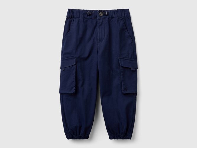 Benetton, Pantalon Parachute En Coton Stretch, taille 18-24, Bleu Foncé, Enfants - United Colors of Benetton - Modalova