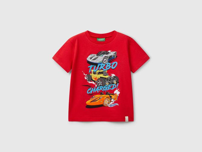 Benetton, T-shirt En Coton Hot Wheels, taille 12-18, Rouge, Enfants - United Colors of Benetton - Modalova